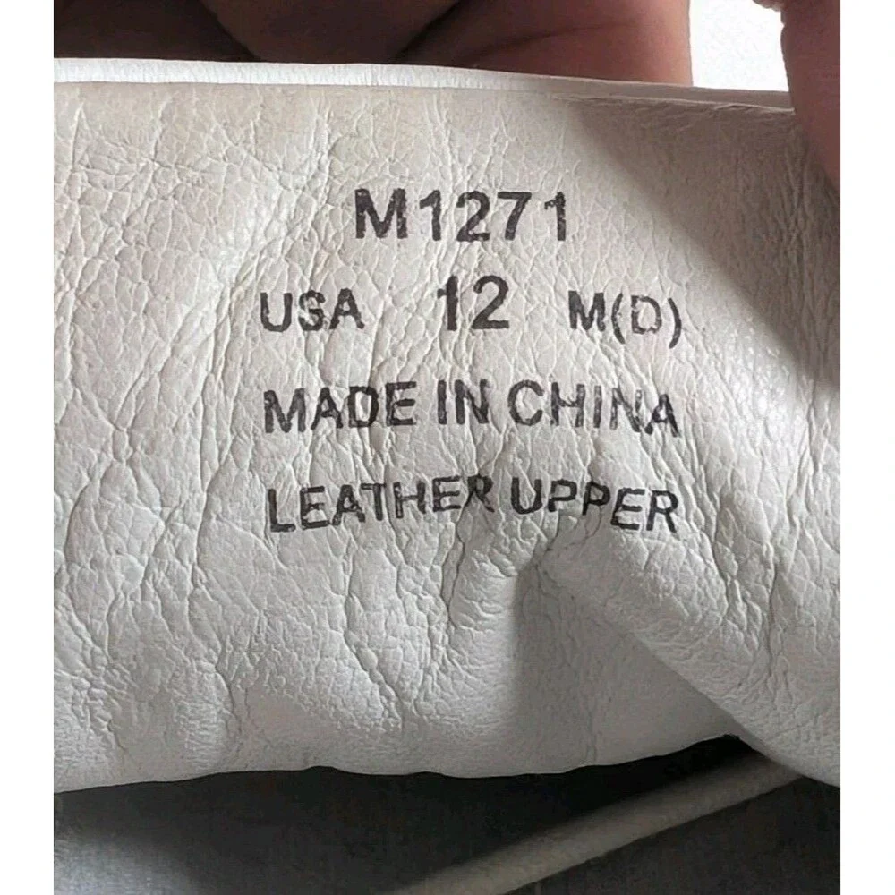 Propet M1271 Men's 12 White Leather Oxford Uniform Shoes Walking Uniform Dress